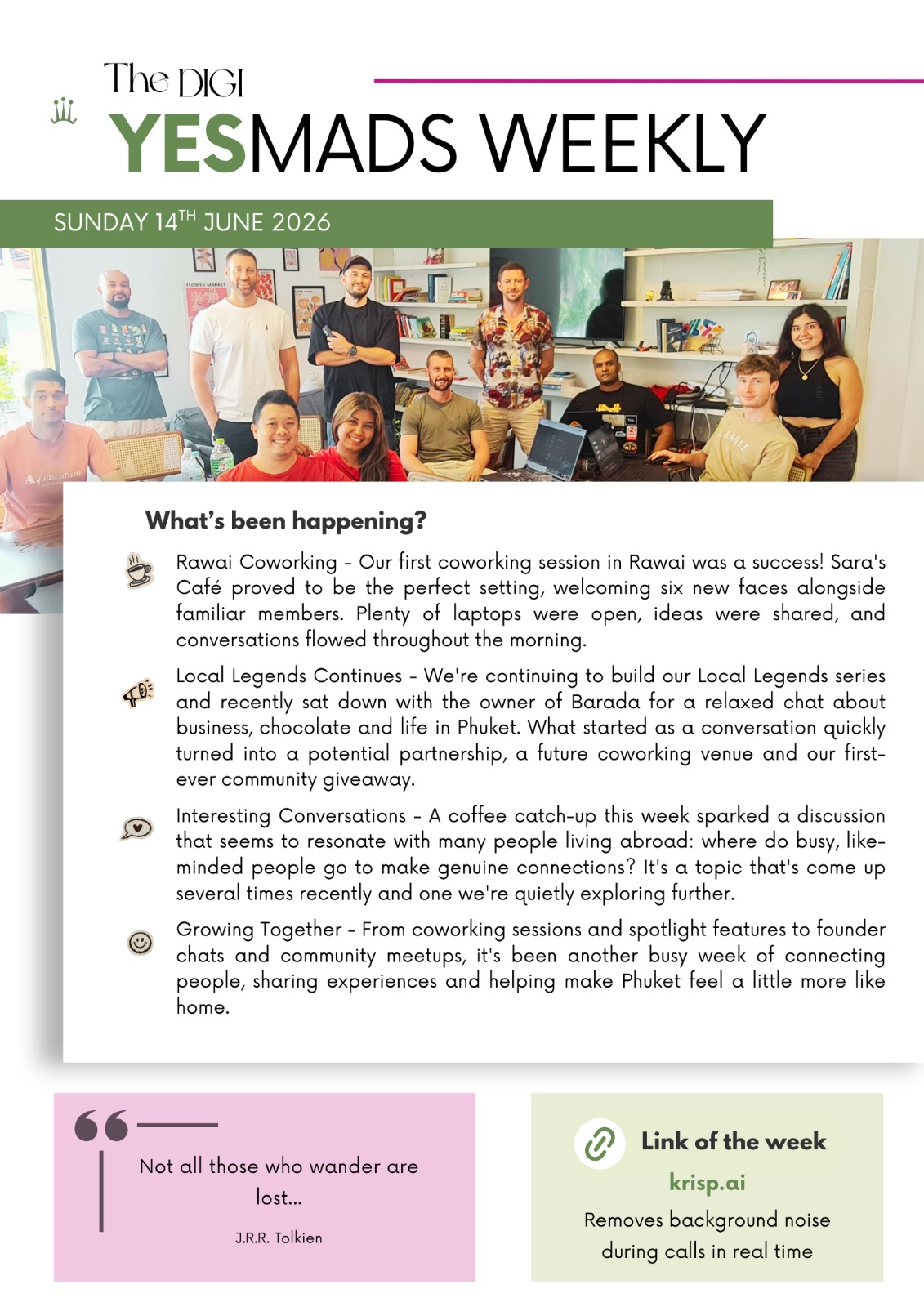 TDY Newsletter 14 June, page 1