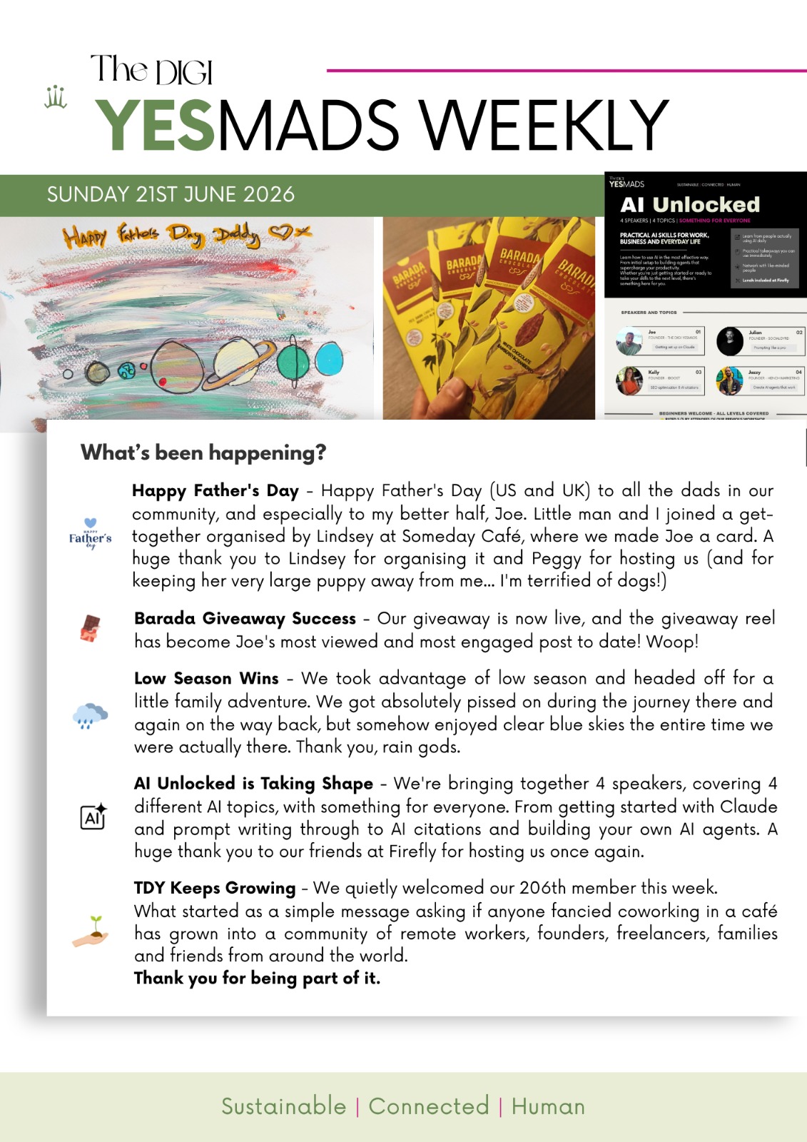 TDY Newsletter 21 June, page 1