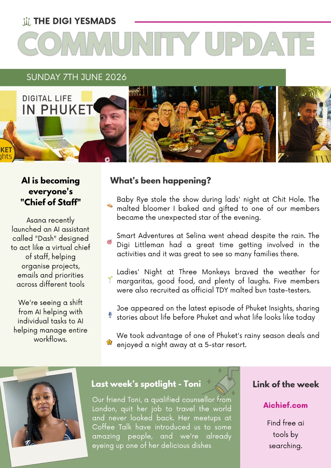 TDY Newsletter 7 June, page 1